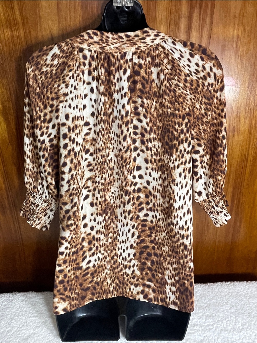 Worthington leopard print blouse small Boho - Picture 2 of 5